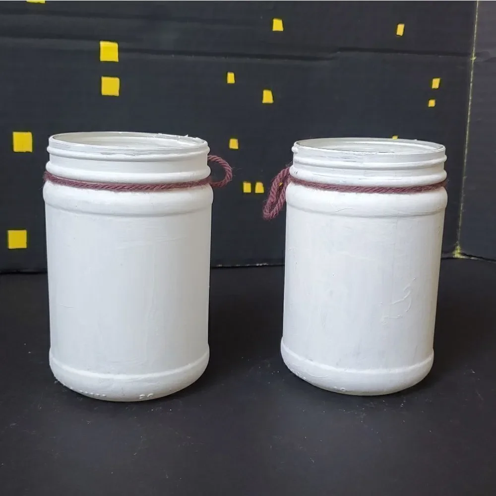 Hand Painted Glass Jars, Black Moose Outline